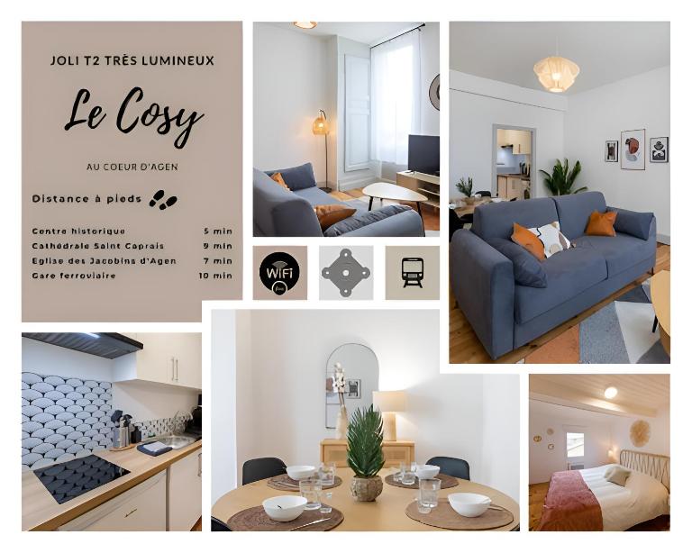 Le Cosy magnifique T2 neuf Centre ville Gare 800 m - Ferienwohnung Agen