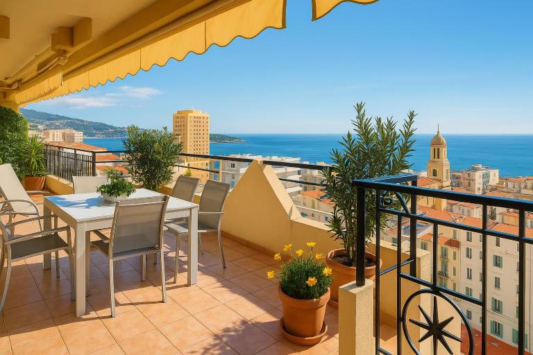Palais Florentin - Prime location -150m Casino gardens - Panoramic Sea View - Large Terrace - Parking - B&B Beausoleil