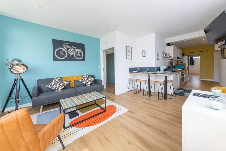 Le Green, appartement rénové, 4 chambres et jardin - B&B Saint-Jacques-de-la-Lande