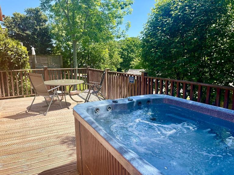 Family Friendly Lodge sleeping 5 with Hot Tub - Devon - Chambres d'hôtes Chudleigh