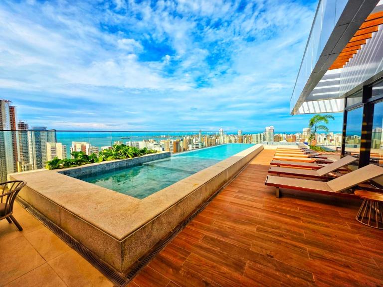 Studio no 27º andar recém inaugurado no Beach Class Meireles!!! - Bed and Breakfast Fortaleza