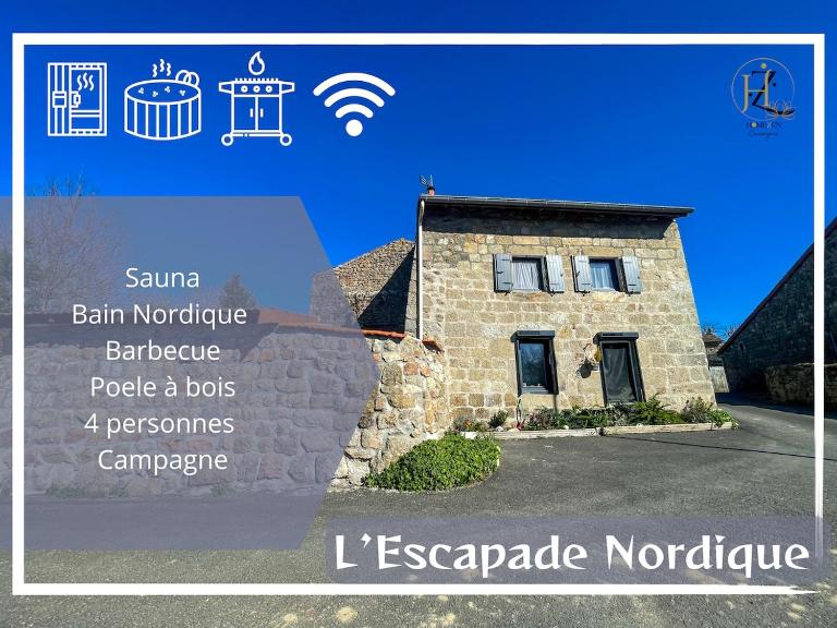 L'Escapade Nordique - Bain Nordique - Sauna - WIFI - 3 étoiles - B&B Grazac
