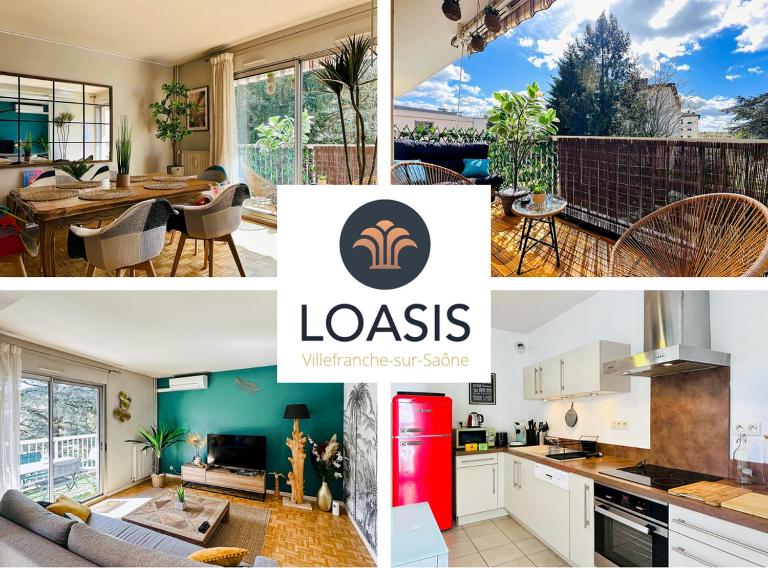 LOASIS -T4 Garage Clim Terrasse WIFI Centre-Ville - B&B Villefranche-sur-Saône