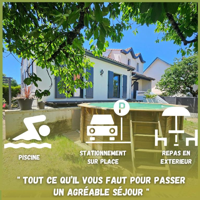 Maison paisible proche centre avec piscine - B&B Angoulême