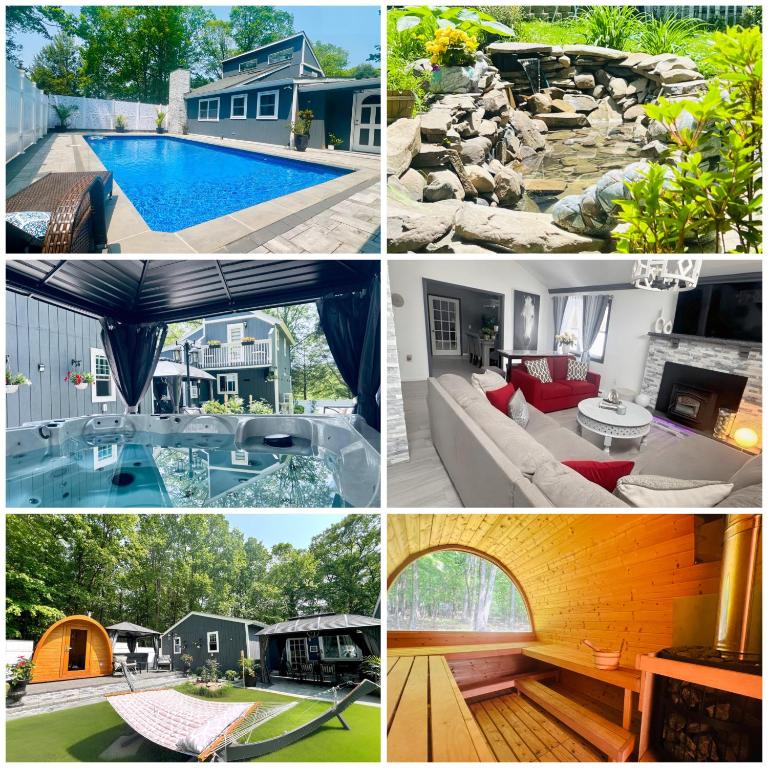 Amazing Poconos House . Sauna/Hot Tub/Private Pool - Chambres d'hôtes East Stroudsburg