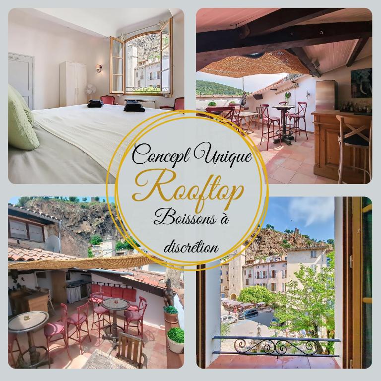 Le Veronese, Maison des Artistes, Vue, Rooftop - B&B Cotignac
