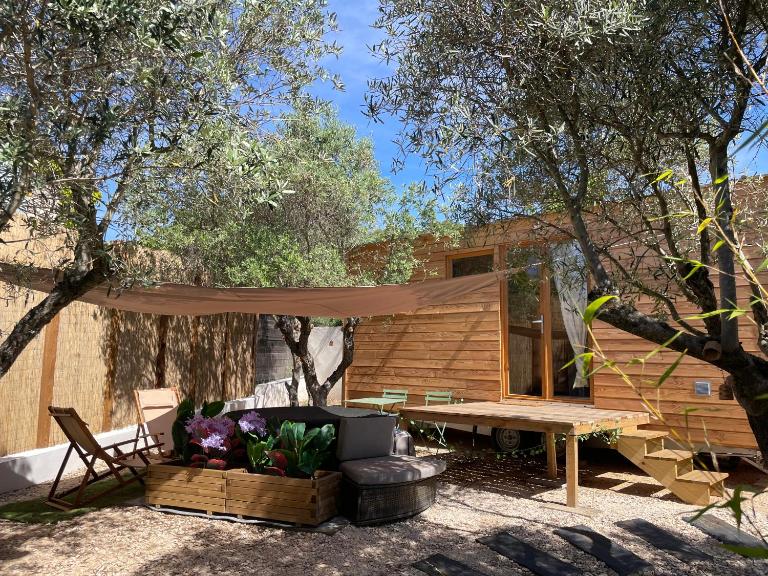 La Tiny House des Oliviers et son jacuzzi - B&B Mouriès