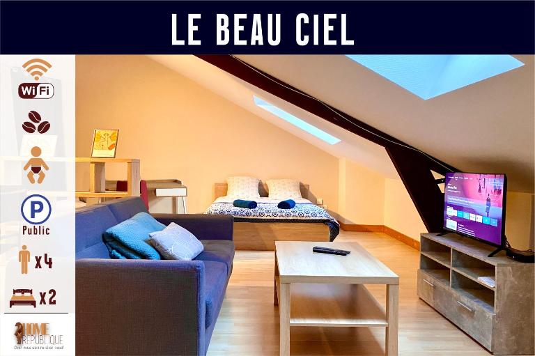 Le Beau Ciel - 2 lits doubles, bureau - B&B Auxerre