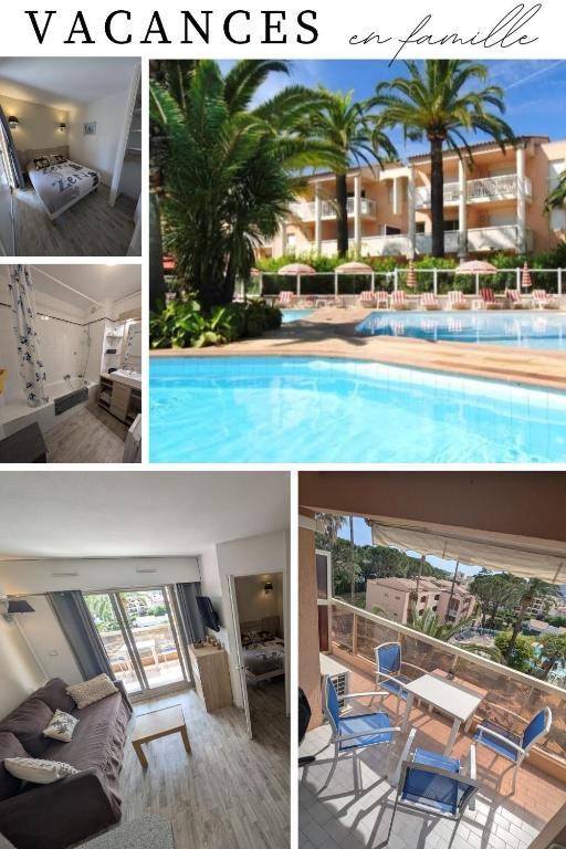 Résidence de Vacances avec piscine & Transat, à 2 minutes de la mer -Bât n7 - 2 appartements côte à côte terrasse communicante selon les disponibilités - B&B Vallauris