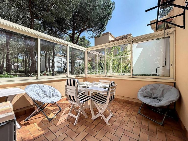 3653-Studio climatisé avec terrasse à 400m de la plage - B&B Argeles