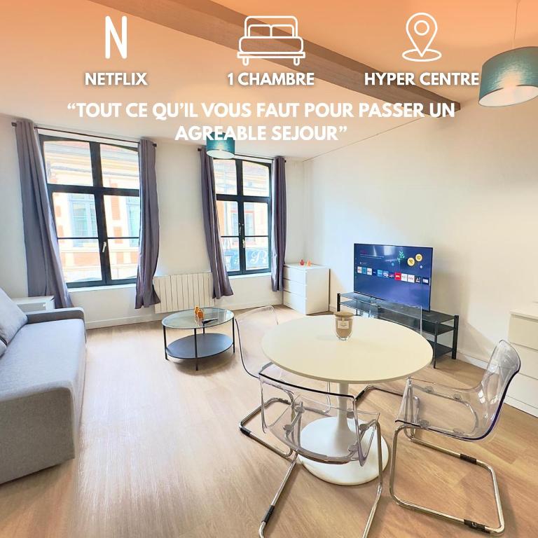 Cosy appart- 4 pers Netflix Hyper centre Douai - B&B Douai