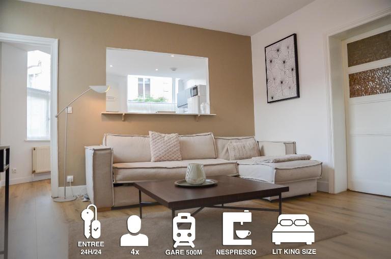 Le Cosy, RDC, Centre ville, WIFI, proche Gare, Prox Lille, - Chambres d'hôtes Tourcoing