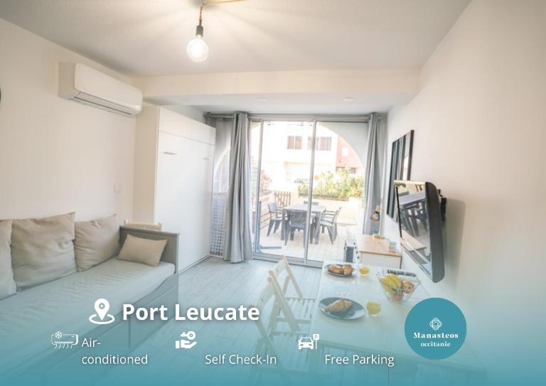 Climatisation-5 min plage -Terrasse-AH - B&B Leucate-Plage