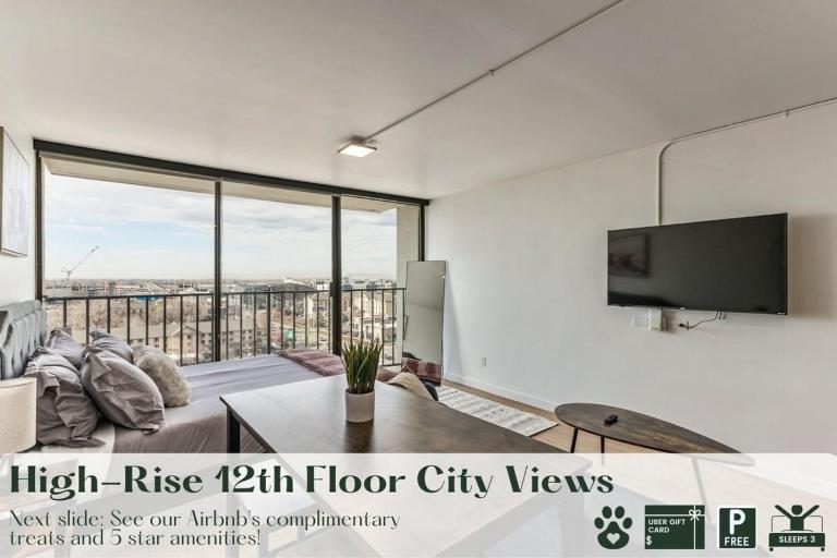 High Rise 12th Floor City Views Free Pkg Gym - Chambres d'hôtes Salt Lake City