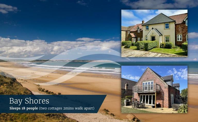Bay Shores - 2 cottages 2 minutes apart - Part of the The Bay Filey Holiday Village with pool, gym and direct beach access, pub, restaurant, tennis and meadows walks - B&B Reighton