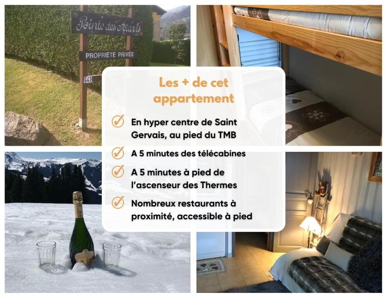 STUDIO POINTE DES ARAVIS 4 PERS HTE-SAVOIE - Bed and Breakfast Saint-Gervais-les-Bains