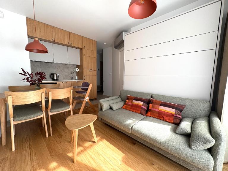 Len Apartments One Gdańsk Sobieszewo Baltic Line blisko morza na Wyspie Sobieszewskiej dla rodzin przyjazny zwierzętom z tarasem - B&B Danzica