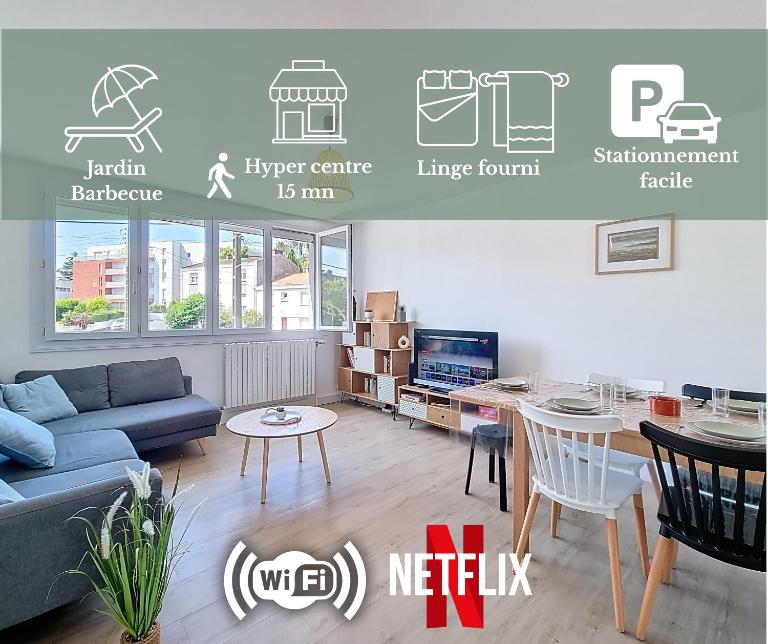 L'Urbaine, Maison de ville spacieuse, Jardin, WIFI - Bed and Breakfast La Roche-sur-Yon