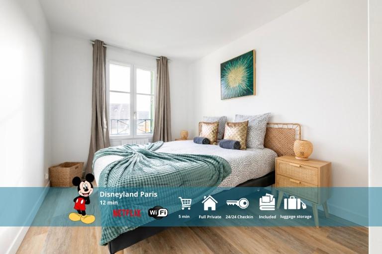 Le Mana, 7 pers 2 chambres 12min Disneyland Paris - Bed and Breakfast Bailly-Romainvilliers