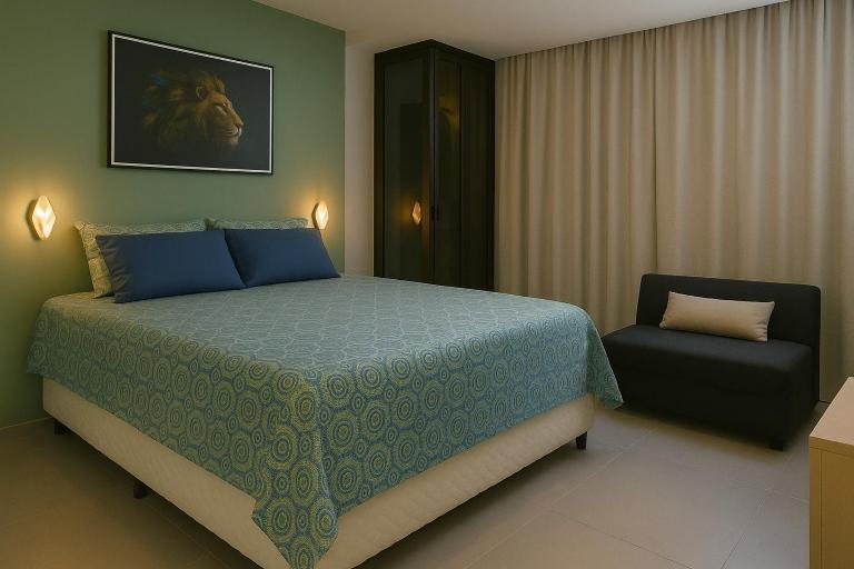 Flat Vista Mar de Cinema Perfeito para Relaxar - Chambres d'hôtes Salvador