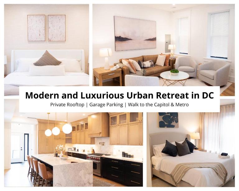 NEW! LUX 4BR + Rooftop | Parking | Metro - Bed and Breakfast Washington