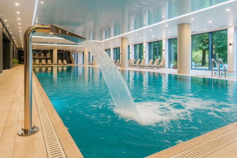 Nadmorskie Tarasy Apartament Park i Morze z garażem, basen, sauna, jacuzzi - B&B Kołobrzeg