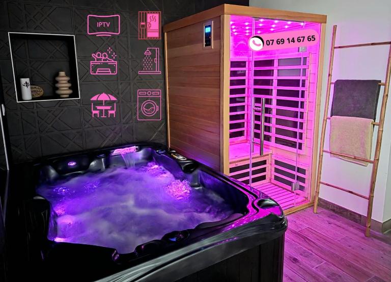Love Room Luxe and Spa - Sauna - B&B Domérat