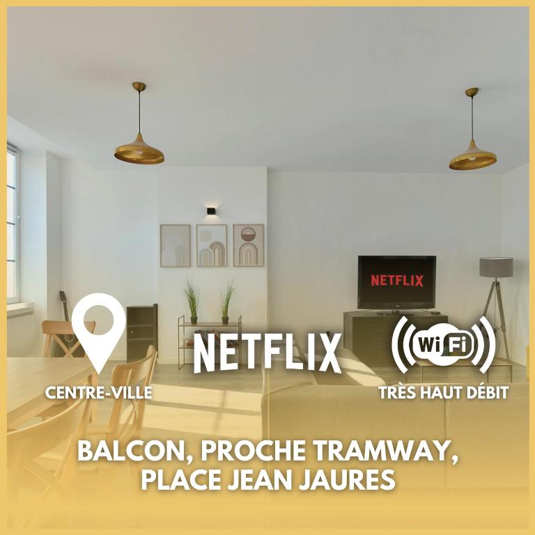 Spacieux Centre-ville Balcon - Ferienwohnung Saint-Étienne