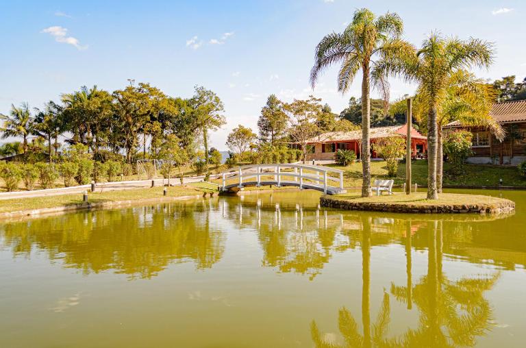 Casa de campo c lareira, jogos e piscina aquecida - Ferienwohnung Anitápolis