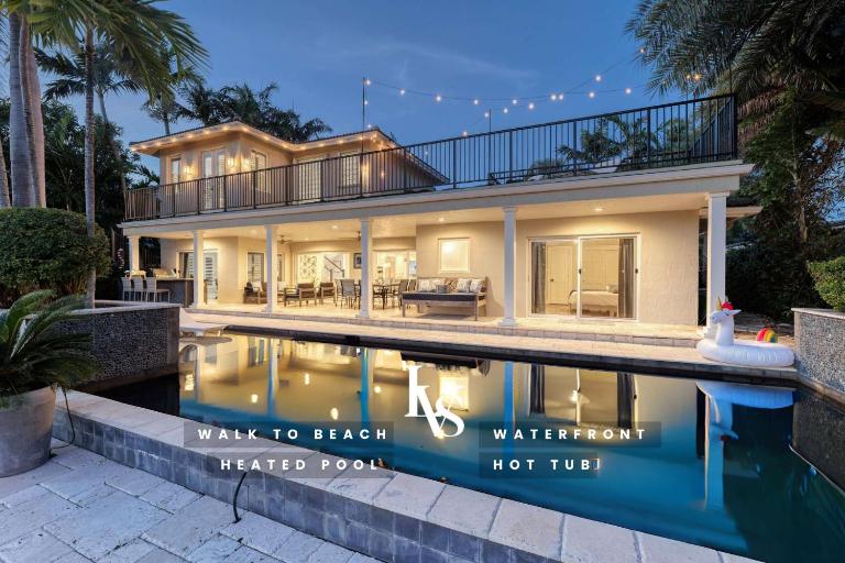 New Royal 80ft Waterfront Wlk2Beach HotPool Spa KitchenBBQ - B&B Fort Lauderdale
