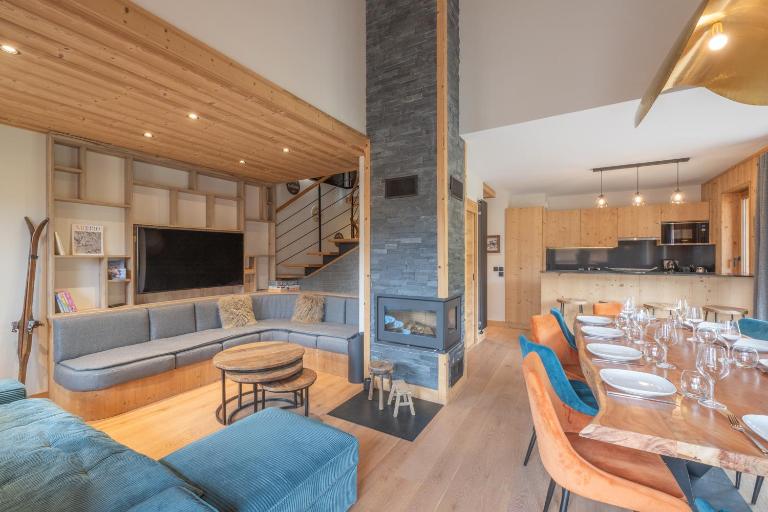 Alpe d'Huez Houses - Hameau de Clotaire - Le cocon blanc - Duplex 5 chambres - cheminée wellness - Ski aux pieds - Chambres d'hôtes L'Alpe d'Huez