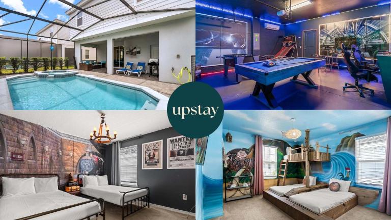 Luxe 7BR Solterra Villa Games Pool & Themed Rooms - Chambres d'hôtes Davenport
