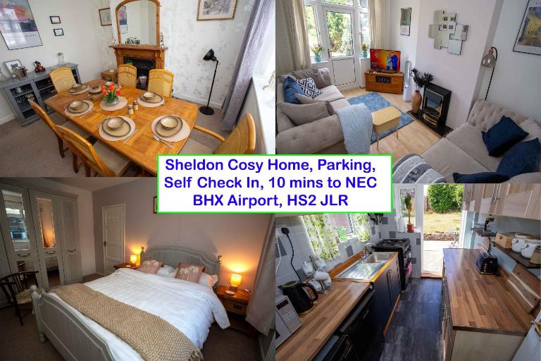 NEC, BHX Cosy 3 Bedroom House with Parking - B&B Birmingham