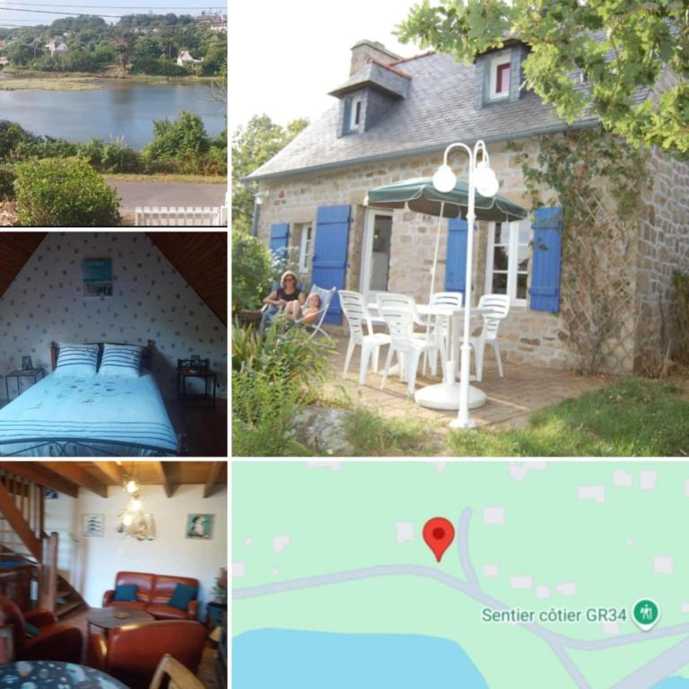 Maison de pêcheur vue mer - B&B Roscanvel
