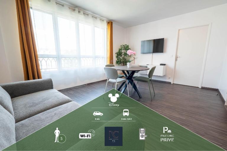 Disneyland-Paris, 5 pers, Wifi, Parking privé - B&B Serris