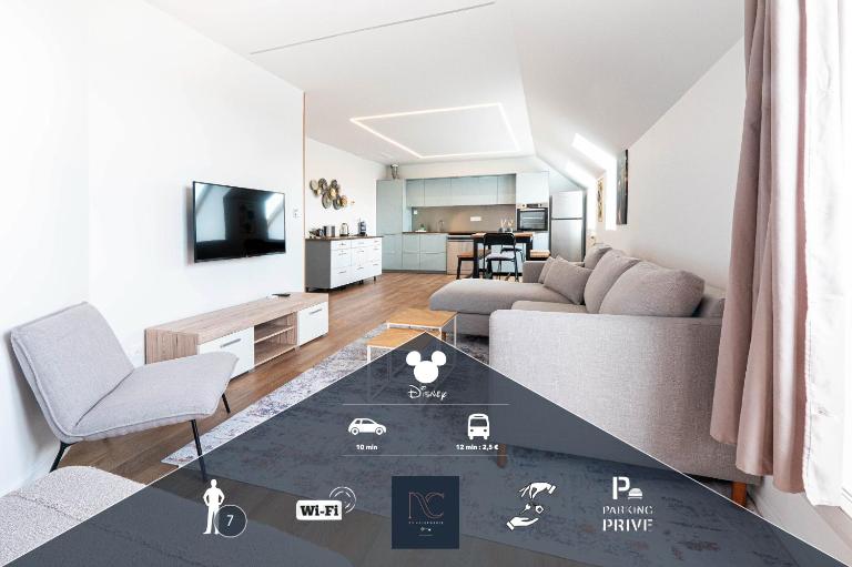 Disneyland-Paris, 7 pers, parking privé, Wi-Fi - Ferienwohnung Serris