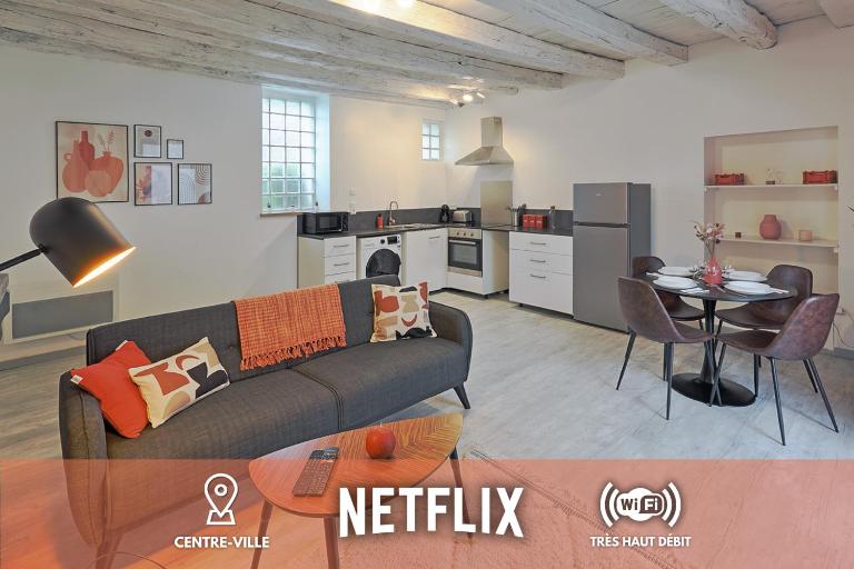 Centre-ville - Fibre - Netflix - T2 LE RIEFFEL - Bed and Breakfast Nozay