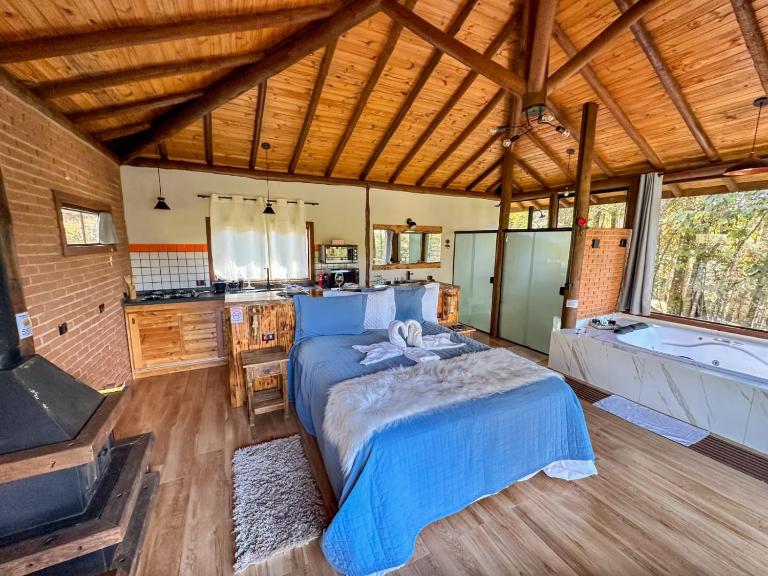 Chalé Valle dos sonhos romântico privativo com hidromassagem e lareira - B&B Gonçalves