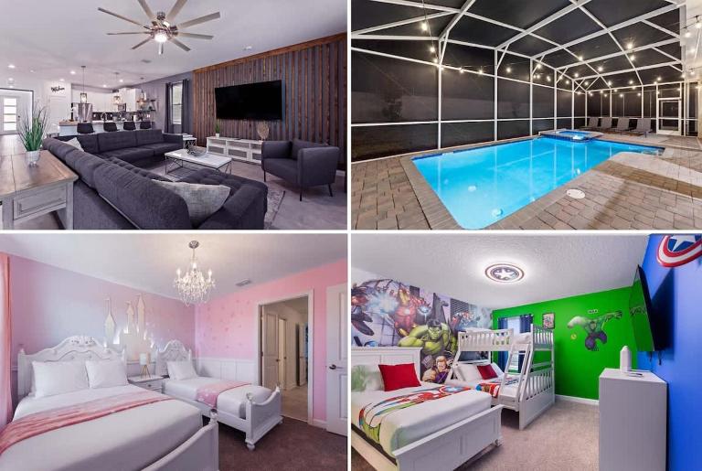 Luxe Villa with Pool and Spa Game room & Free Resort Access Sleeps 22 - B&B Kissimmee