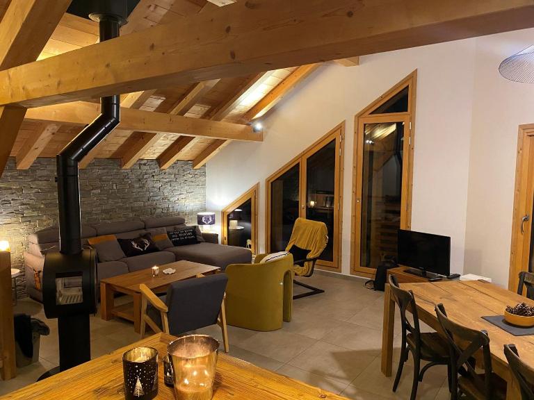 Chalet 8 pers sud, terrasse, parking privé - FR-1-263-601 - B&B Valloire