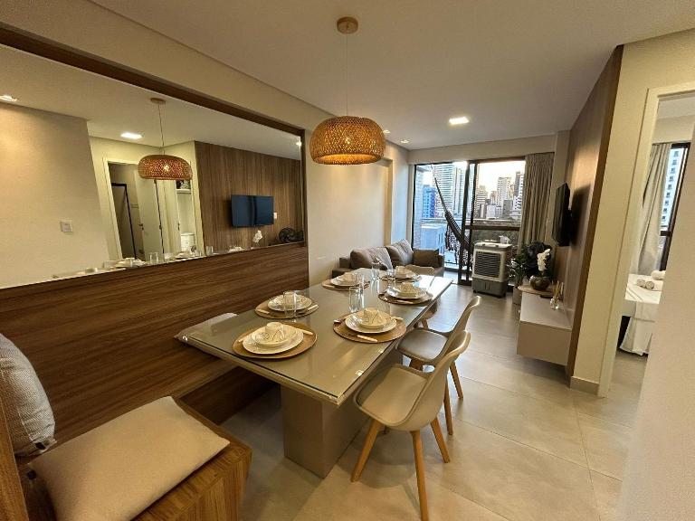 Bela Hospedagem - #504 Ed W Gratitude com varanda e 02 qts cama casal - Bed and Breakfast João Pessoa