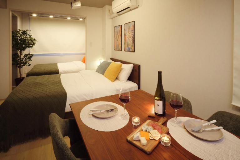 Monzen-Nakacho Stylish 1LDK with 2 Double Beds - B&B Tokyo