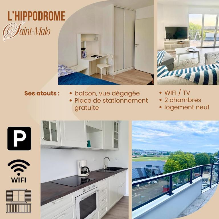 T3 - grand balcon - Wifi - parking - B&B Saint-Malo