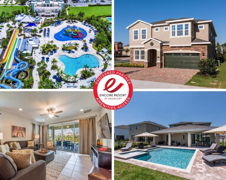 Elegant Home Near Disney With Private Pool And Waterpark & Resort Access At Encore Resorts Reunion - 391Fl - Bed and Breakfast Orlando