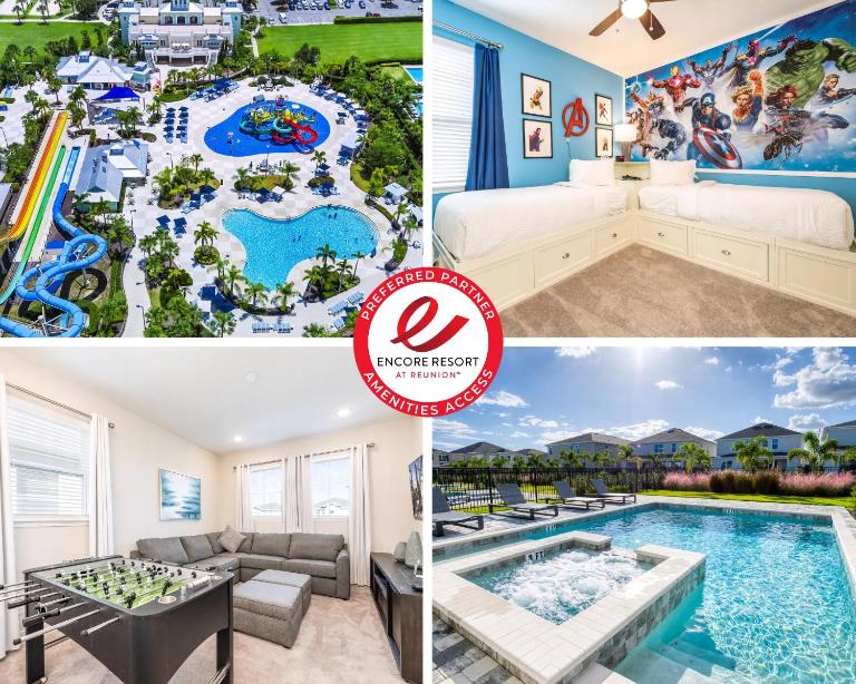 Elegant Home Near Disney With Private Pool, Foosball Table, Themed Rooms And Waterpark & Resort Access At Encore Resorts Reunion - 365Sf - B&B Kissimmee