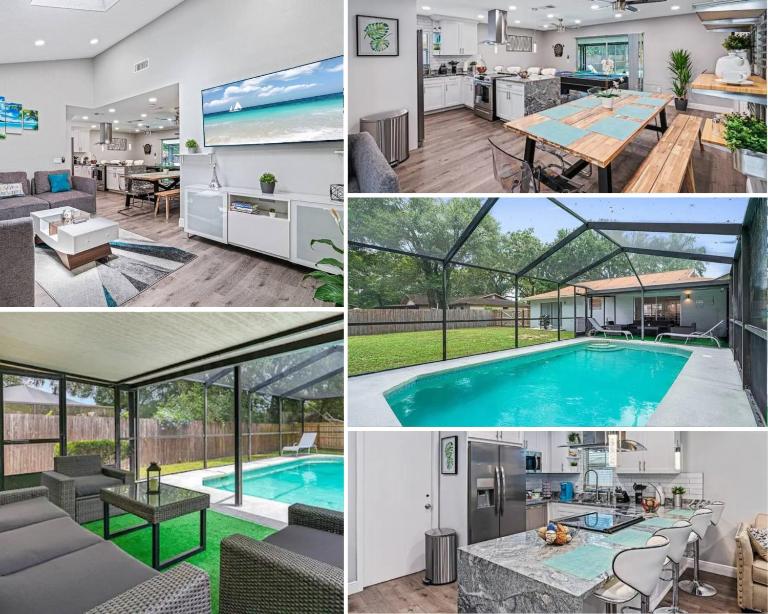 Stunning Heated Pool House Close to Tampa & Casino - B&B Seffner