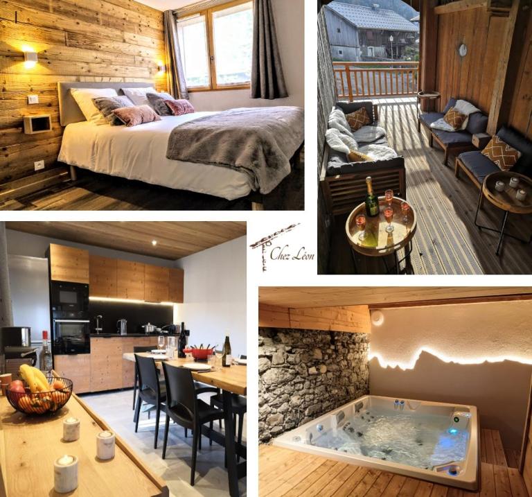 Chez Léon Jacuzzi et sauna - B&B Samoëns
