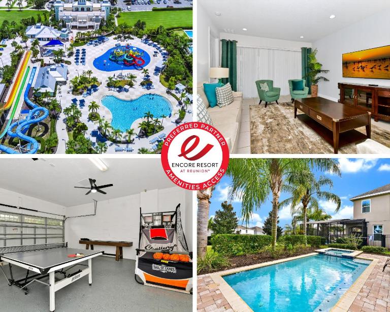 Vibrant Home Near Disney With Private Pool, Game Room And Waterpark & Resort Access At Encore Resorts Reunion - 7572Mr - Bed and Breakfast Kissimmee