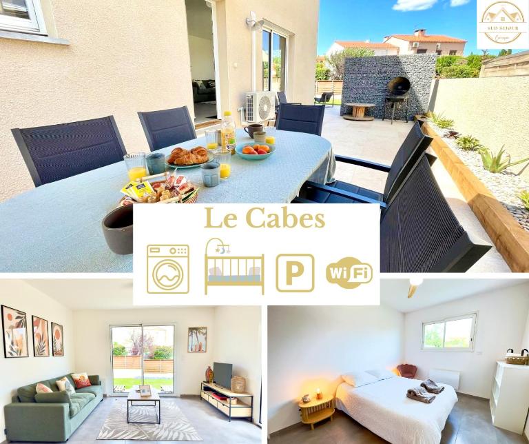 Le Cabes - Climatisation - BBQ -Terrasse & Jardin- Free Parking 2 places-WIFI - Télétravail - SudSéjourConciergerie - Chambres d'hôtes Cabestany