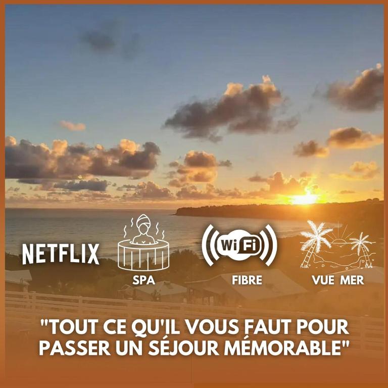 Les Tourterelles - Appartement vue mer & jacuzzi - B&B Le Lorrain